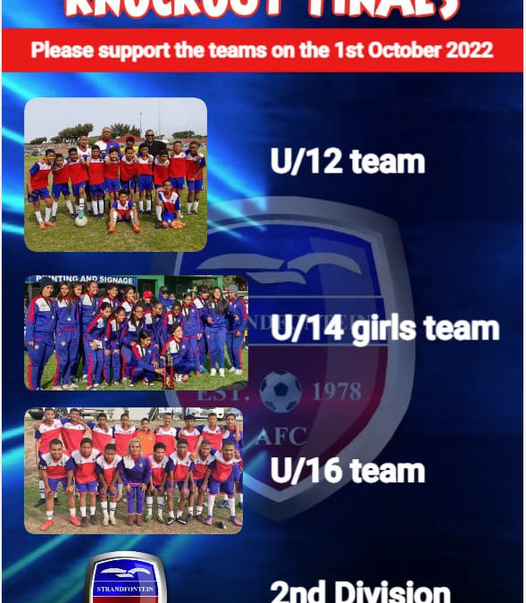 Support our teams this weekend in the knockout finals!